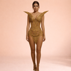 Women’s Strapless Sparkle Mesh Mini Dress – Sheer Party Statement