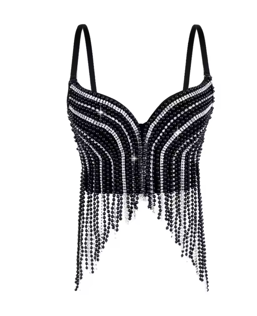 Sexy Fishbone Corset Top for Stage & Party Wear