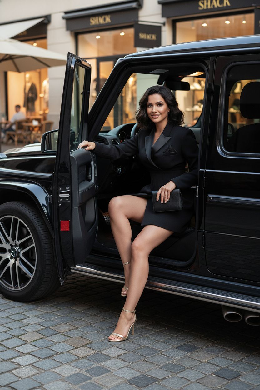 Women’s Lapel Waist-Cinching Mini Blazer Dress