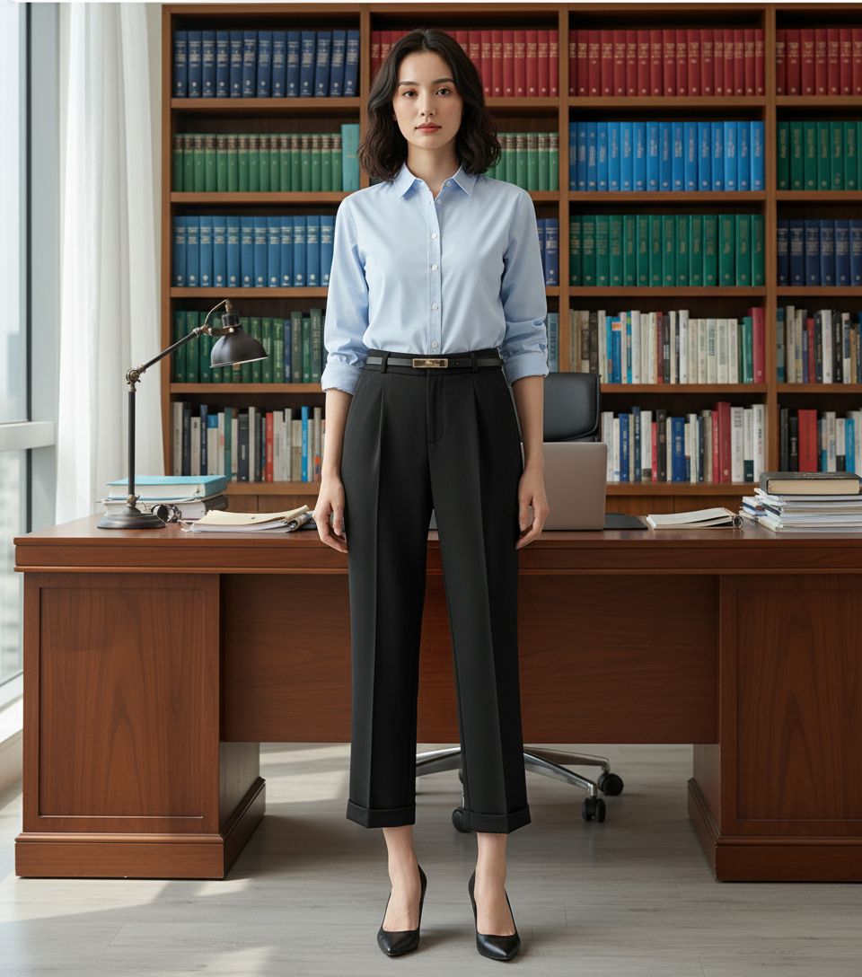 Women’s Elegant High-Waist Straight Pants